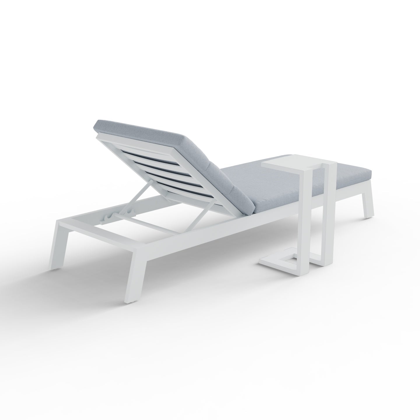 Dasia Outdoor Sun Lounger white side angle image