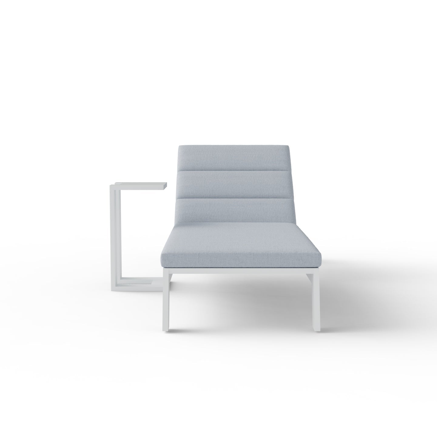 Dasia Outdoor Sun Lounger white reclining detail image