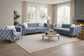 G-Paris Gold Trim Grey Sofa Set