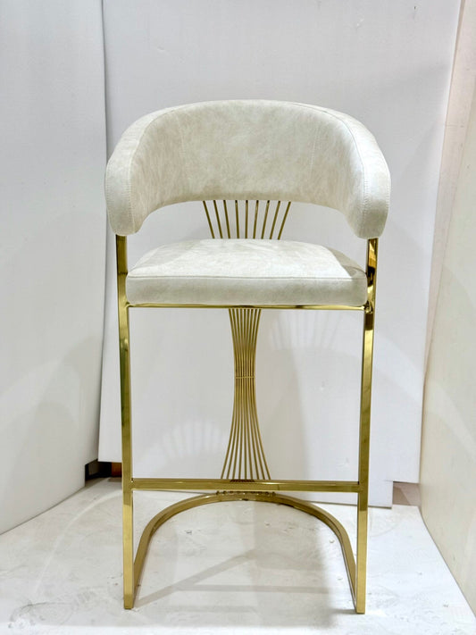 Mila Cream & Gold Barstool