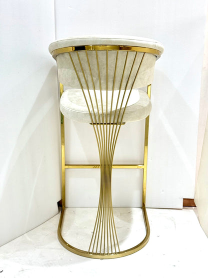 Mila Cream & Gold Barstool