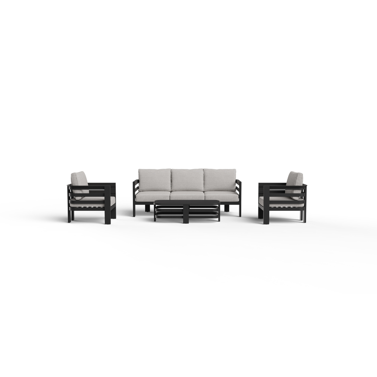 Andros Outdoor Lounge Set onyx garden sofa cut out angle image