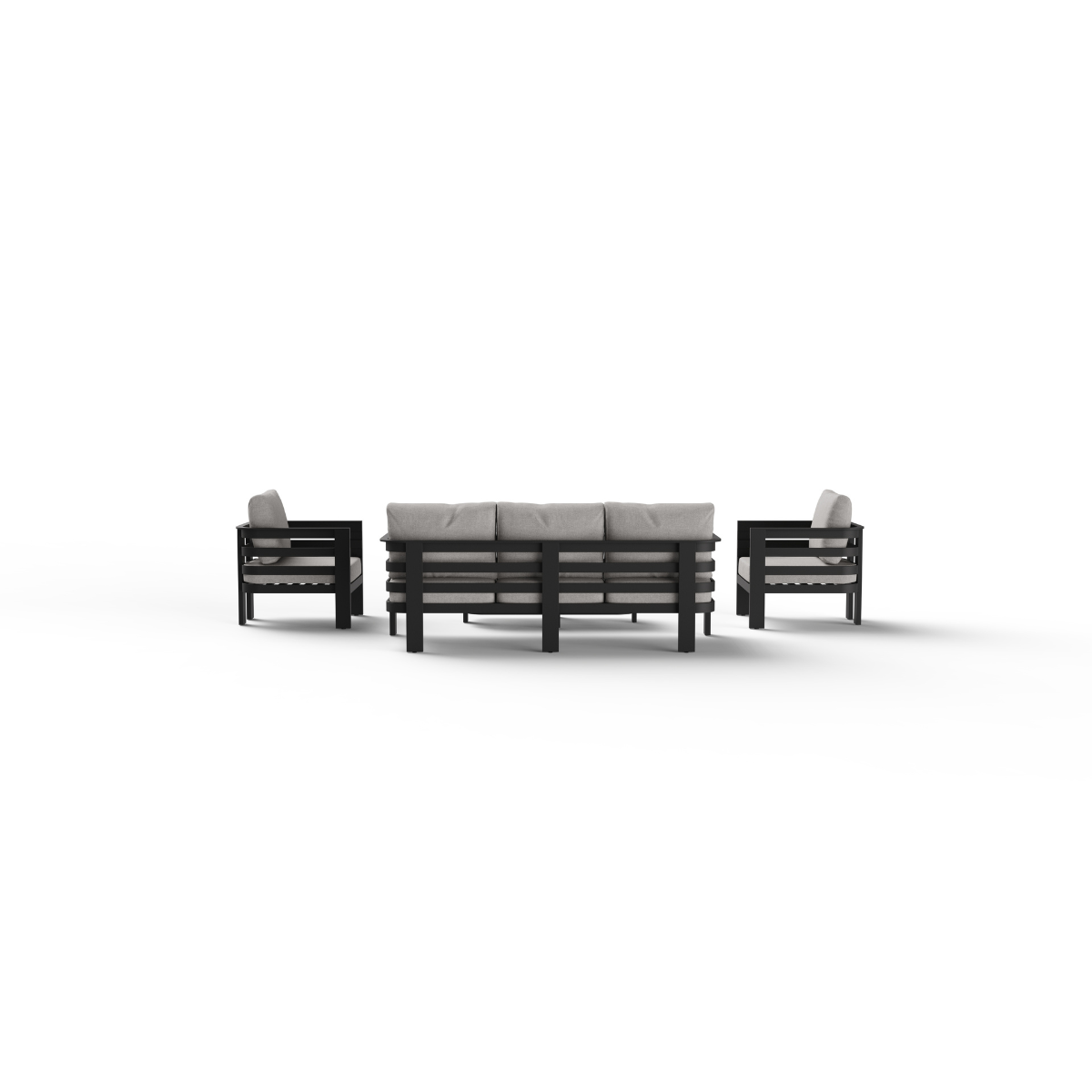 Andros Outdoor Lounge Set onyx lounge chair cut out image
