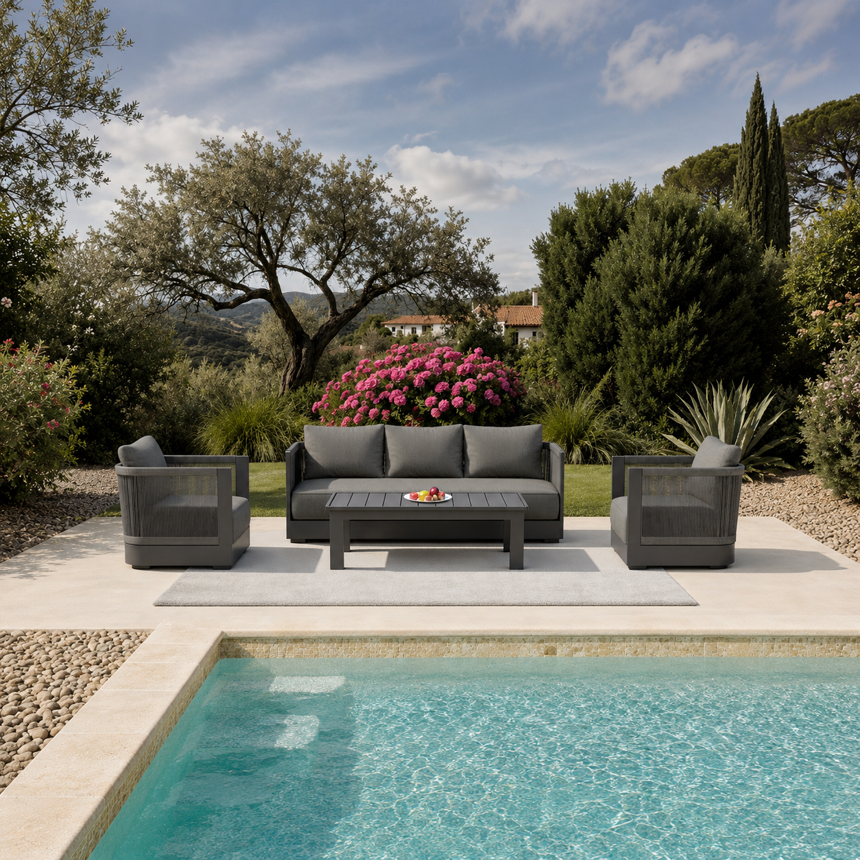 Ares onyx 5 seater outdoor lounge set garden furniture