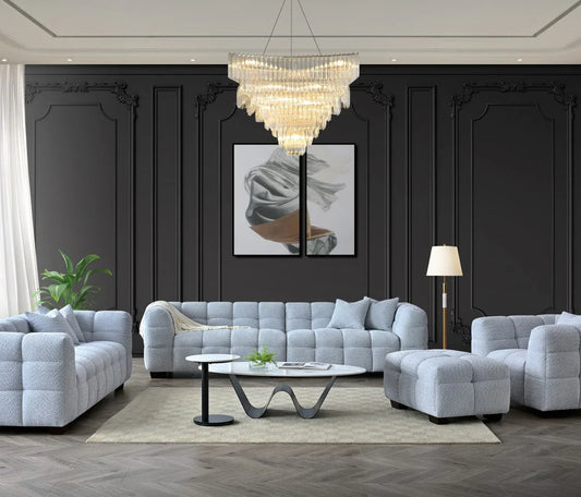 Beca Sofa Range in Pearl Boucle Fabric