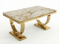 Geo White & Gold Marble Coffee Table