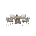 Cove Outdoor Dining Set in natural finish, 4 seater garden dining set hero image