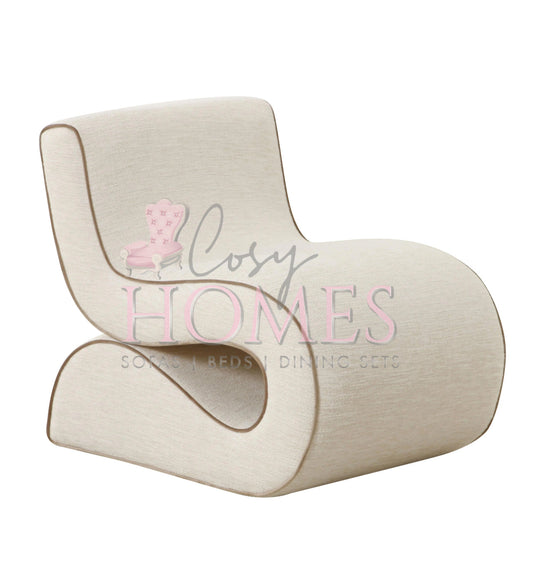 Misty Cream Basketweave Accent Chair