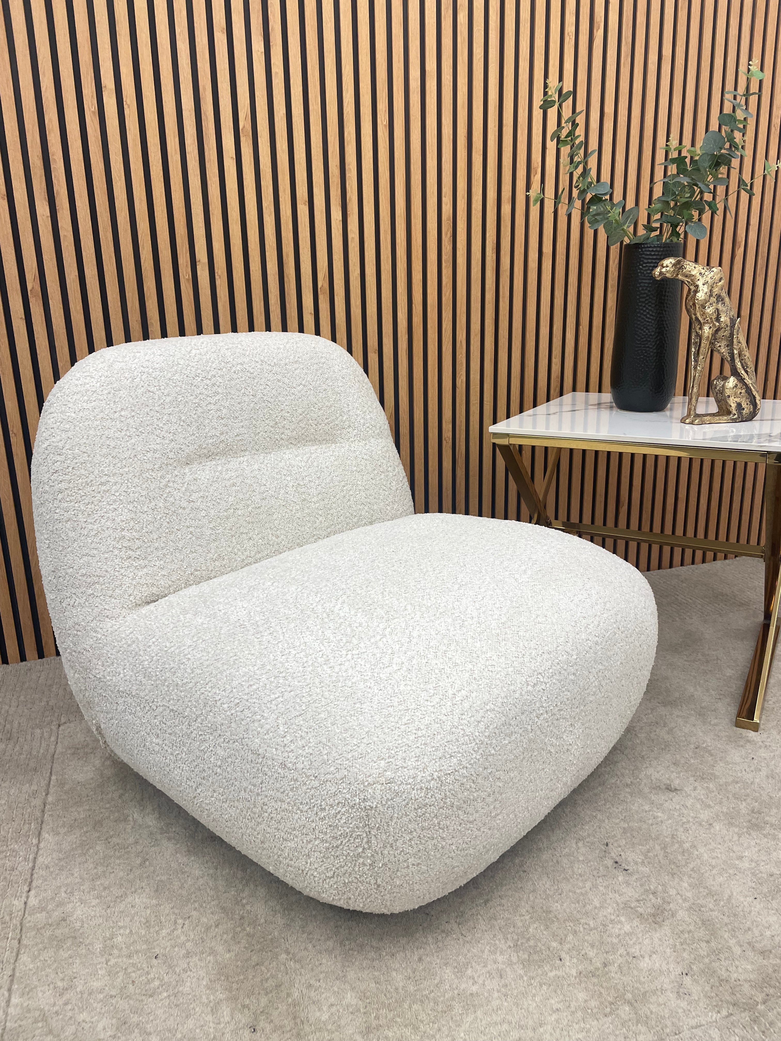 Miami Boucle Swivel Accent Chair