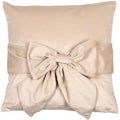 Cream Velvet Bow 18” Cushion