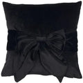 Black Velvet Bow 18” Cushion