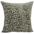 Sage Leopard Velvet Cushion