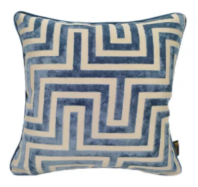 Blue Maze Cushion