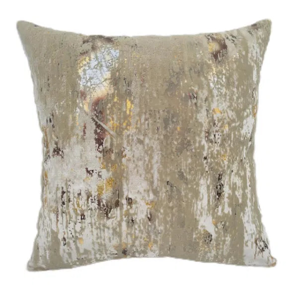 Gold Flock & Foil Cushion