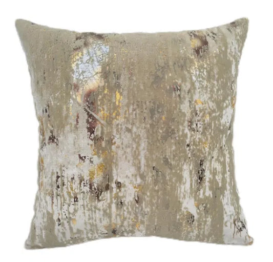 Gold Flock & Foil Cushion
