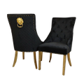 Black Bexie Gold Dining Chair