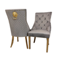 Light Grey Bexie Gold Dining Chair