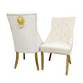 Cream Bexie Gold Dining Chair
