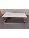 Devi Cream and Gold Coffee Table