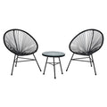 Miami Grey Rattan 3 Piece Patio Set