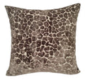 Choc Leopard Velvet Cushion