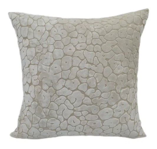 Ivory Leopard Velvet Cushion