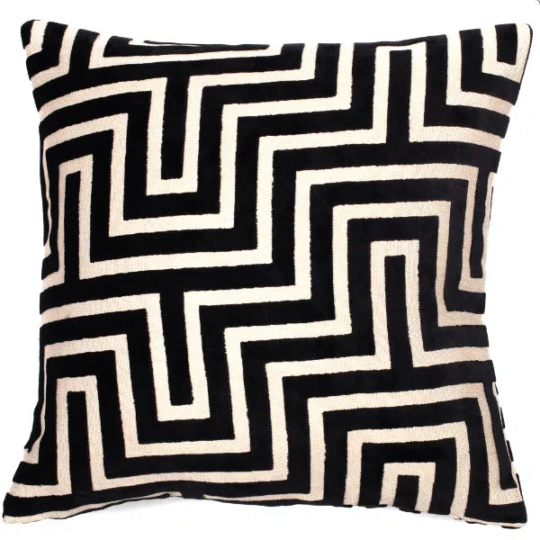Black Maze Cushion