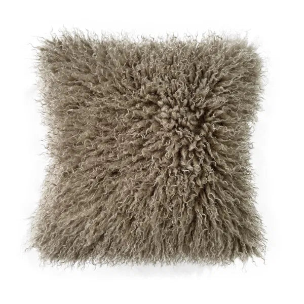 Taupe Faux Fur Cushion