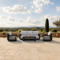 Ikos Outdoor Lounge Set in onyx, 5 seater garden lounge set hero image