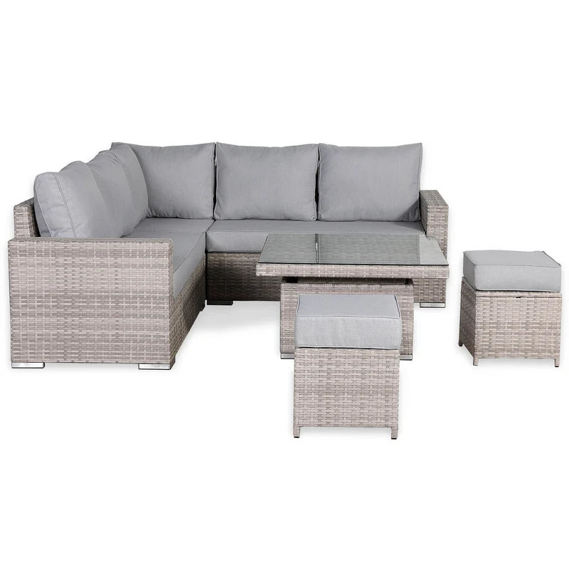 Square outdoor dining set cushion detail