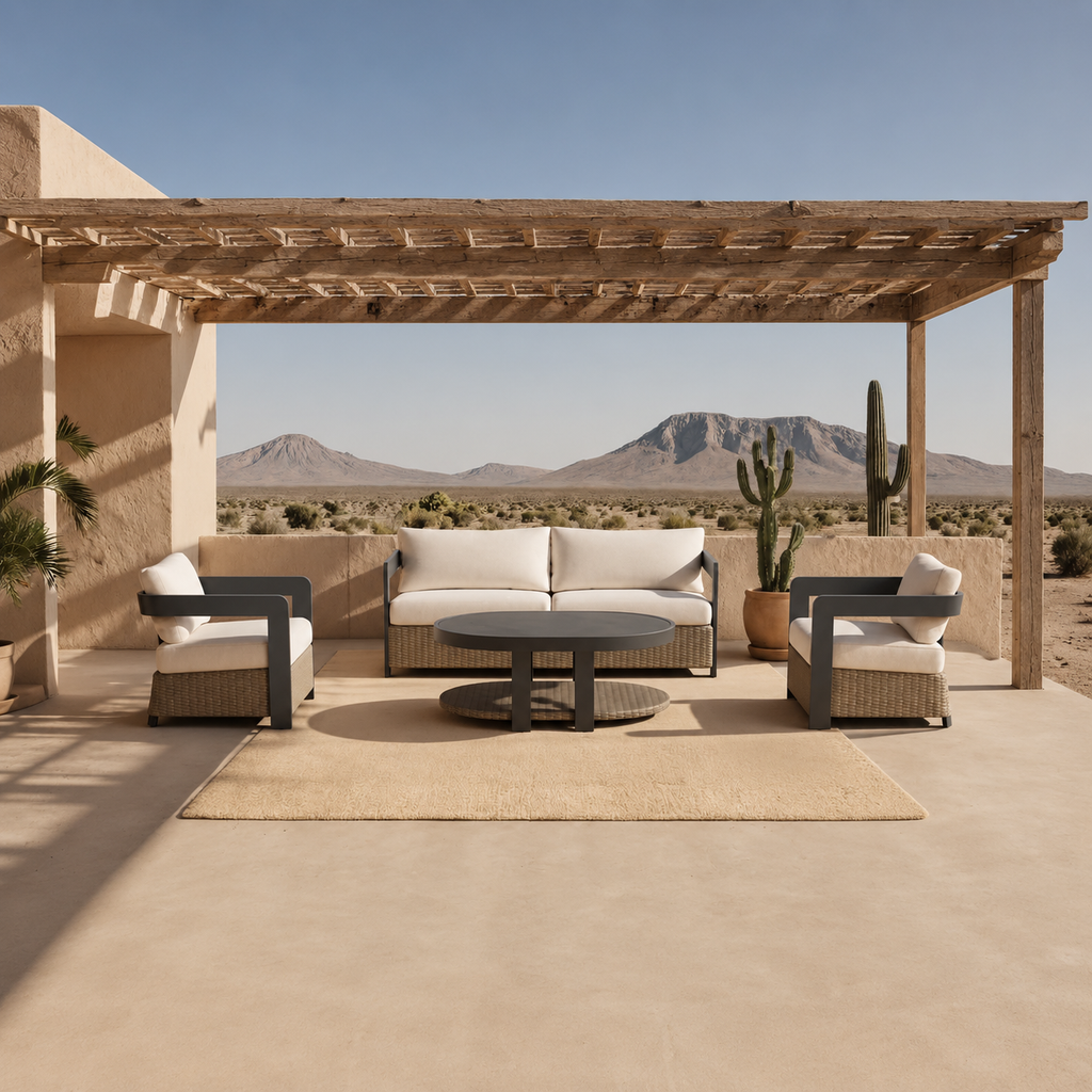 Selene wicker 5 seater outdoor lounge set garden furniture