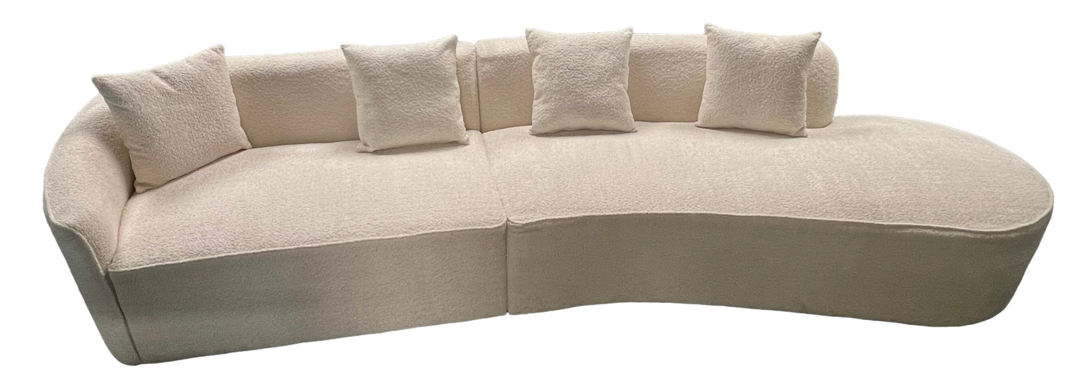 Siena 08 Ivory Left Right Hand 5 Seater Sofa - side view