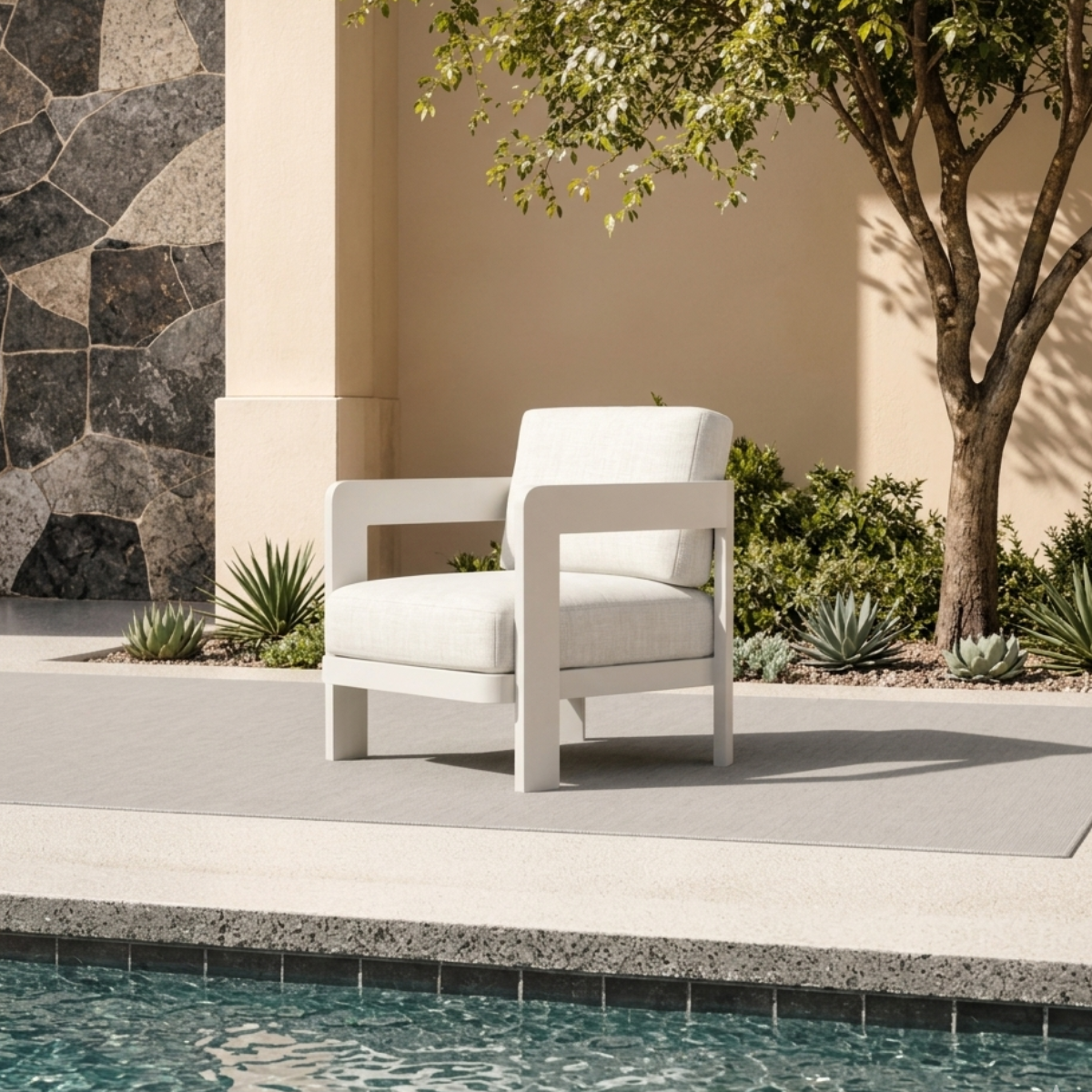 Sofia Outdoor Range 4 Seater Lounge Set lounge chair lifestyle image