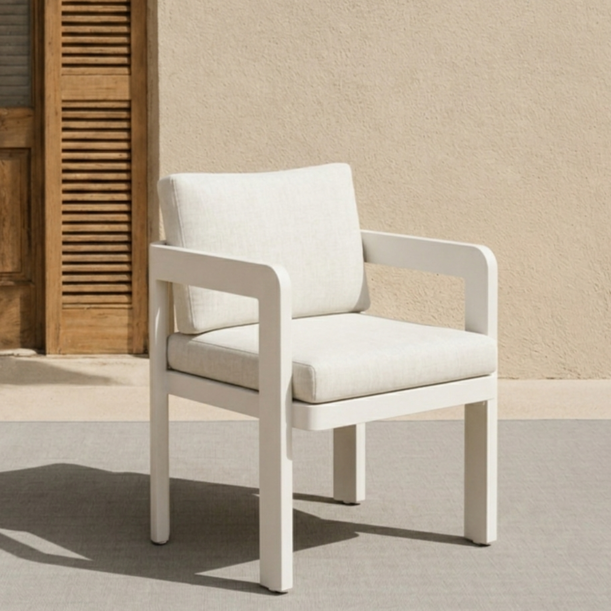 Sofia Outdoor Range 6 Seater Dining Set dining chair lifestyle image