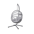 Hanging Egg Chair in light grey for indoor and outdoor hero image