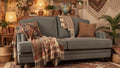 Elgin fabric sofa range in neutral fabric with classic living room styling