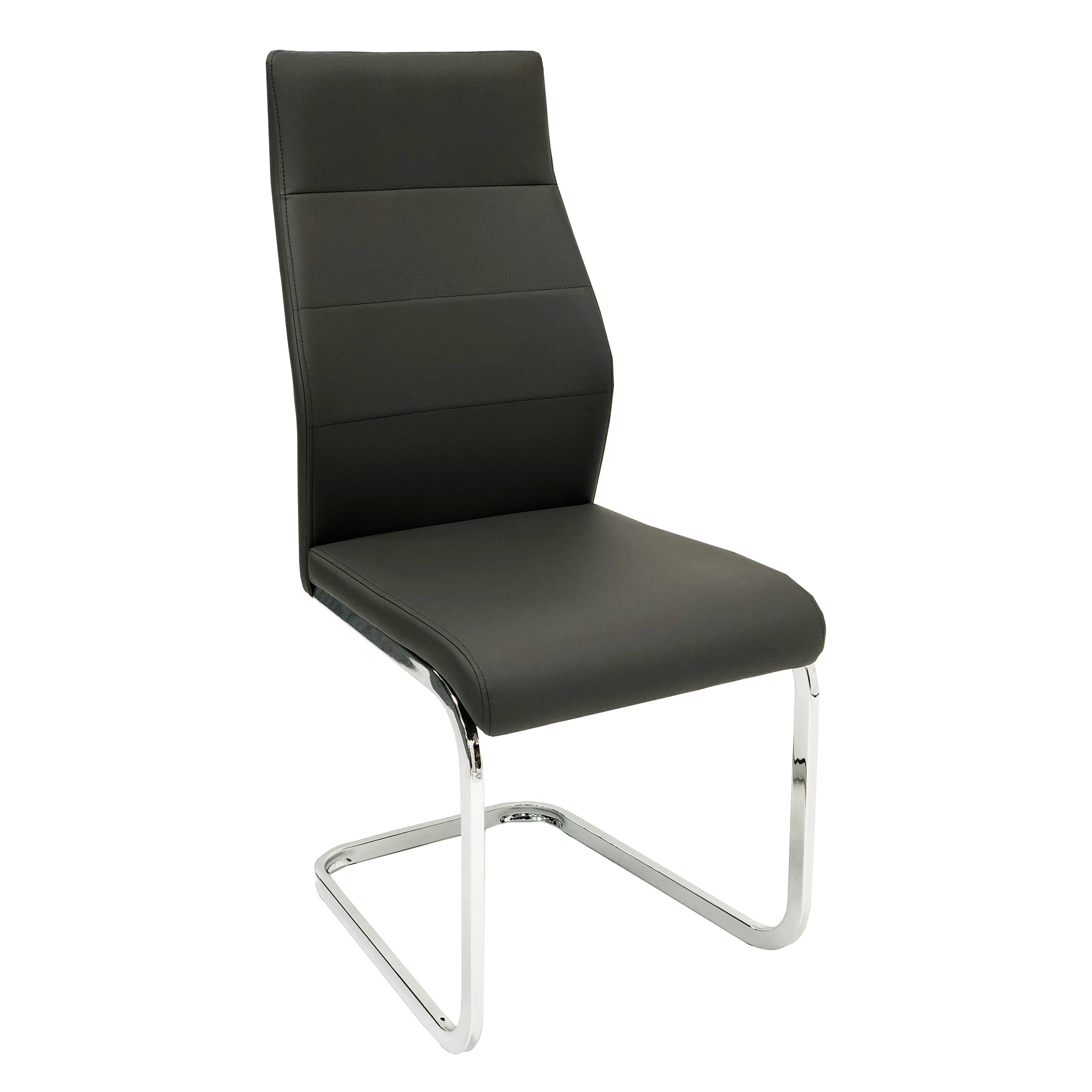Georgia grey PU dining chair