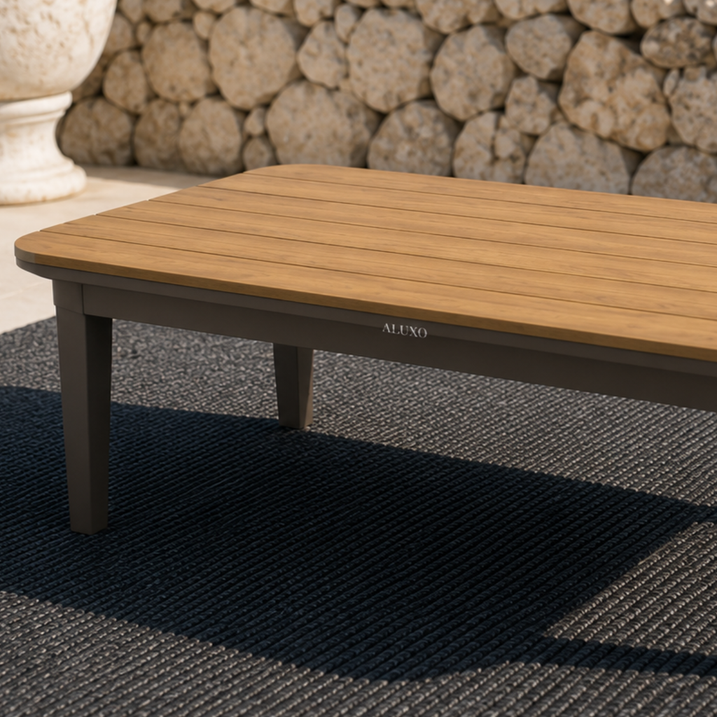 Hemera outdoor lounge coffee table close up