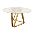 Nico Gold 1.3 Round Dining Table with Sintered Stone Top