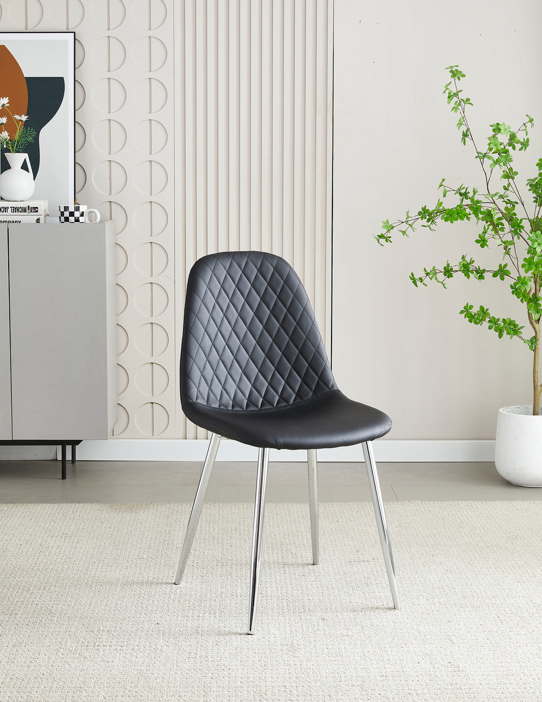 Mexico PU leather effect dining chair