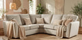 Newbury corner sofa in neutral fabric with scatter cushions